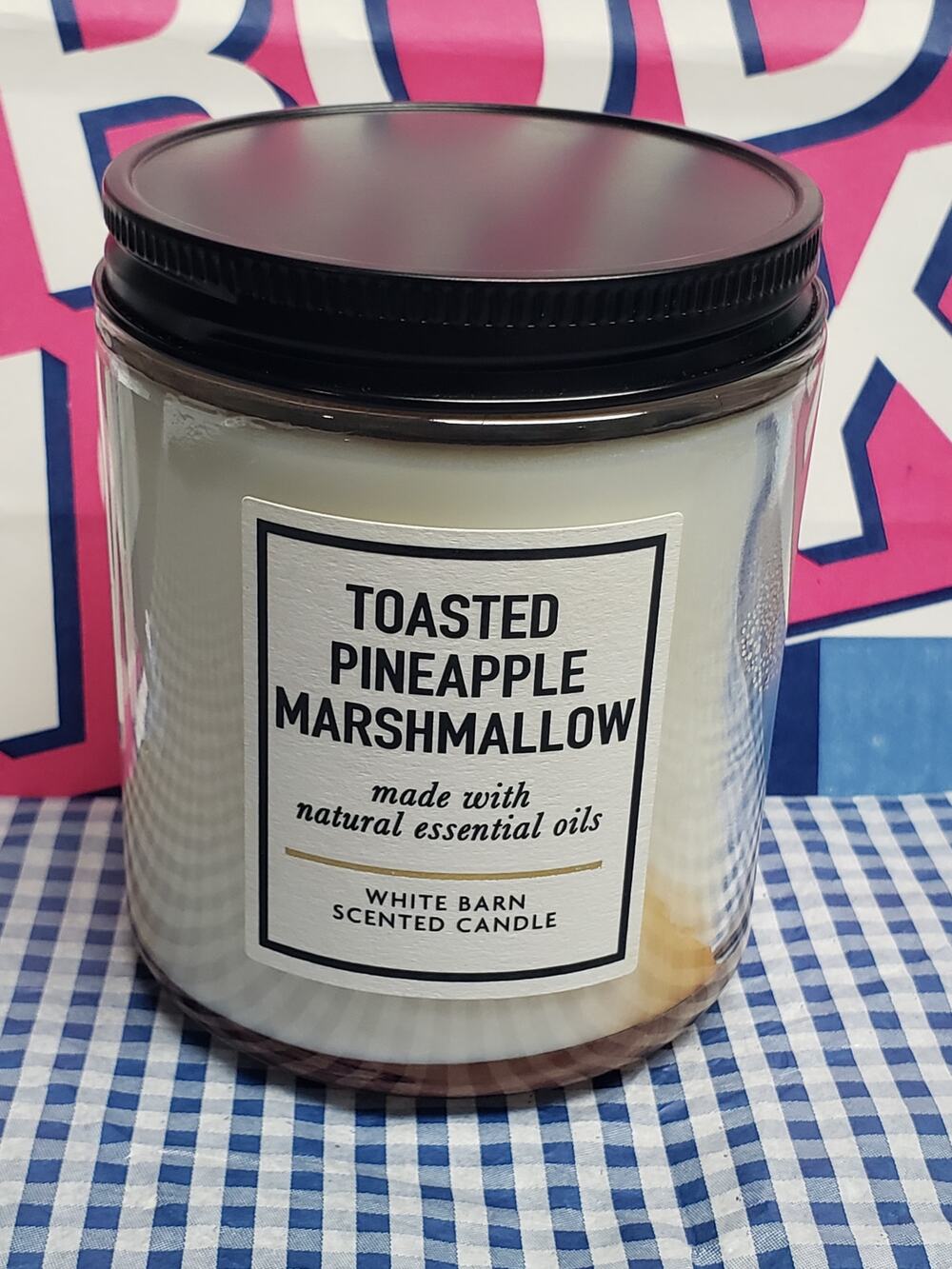 BBW Toasted Pineapple Marshmallow Single Wick Candle Home Fragrance Decor